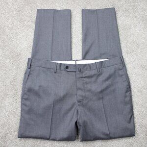 PT Torino Dress Pants Mens 38x32 Gray Slim Fit Deluxe Comfort Wool Flat Front